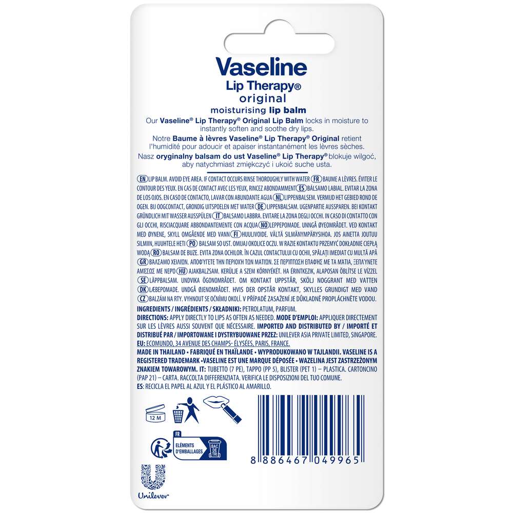Produktabbildung Vaseline Lippenpflege, Original