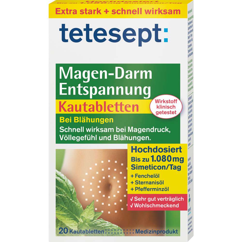 Produktabbildung tetesept Kautabletten, Magen-Darm