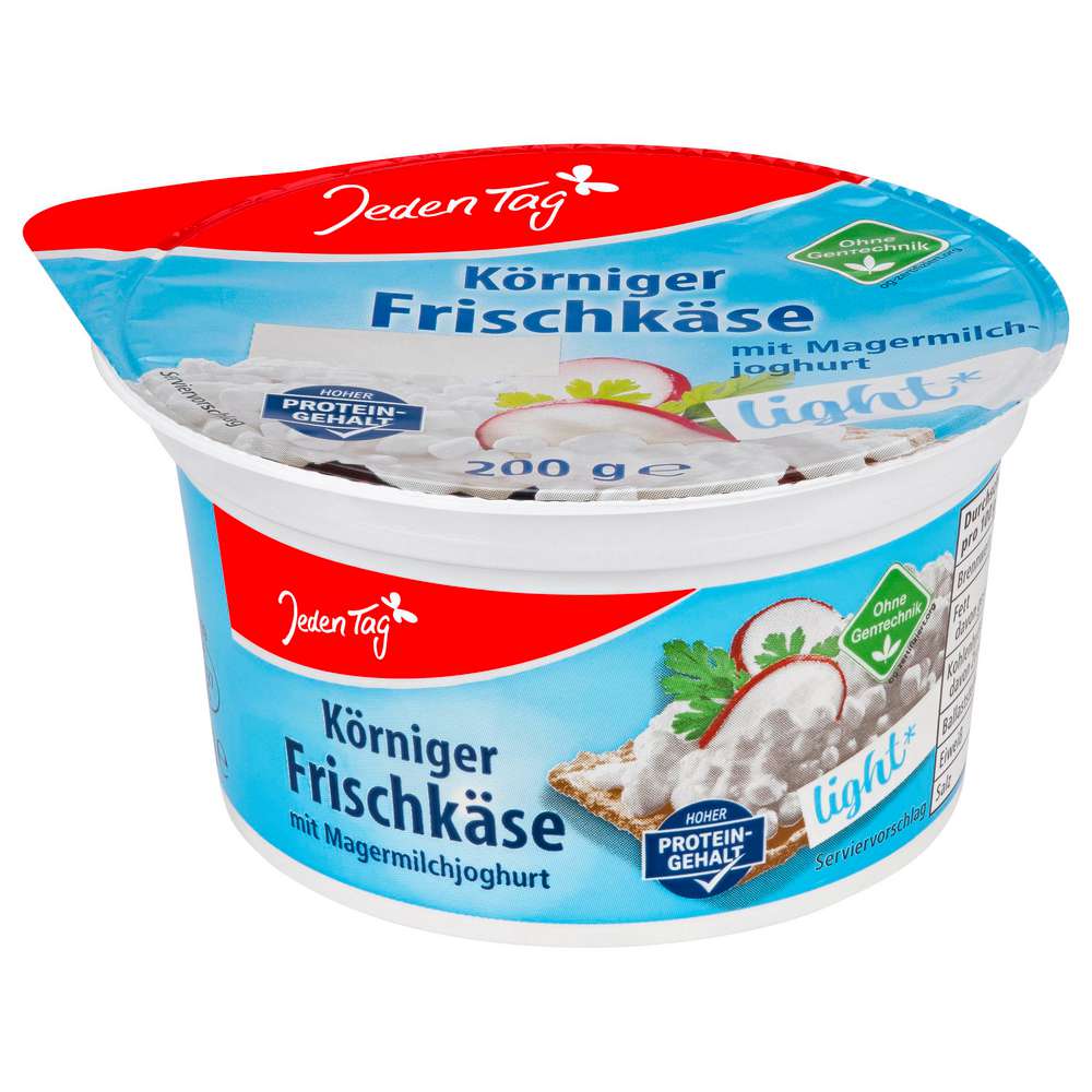 Produktabbildung Jeden Tag Körniger Frischkäse, Light