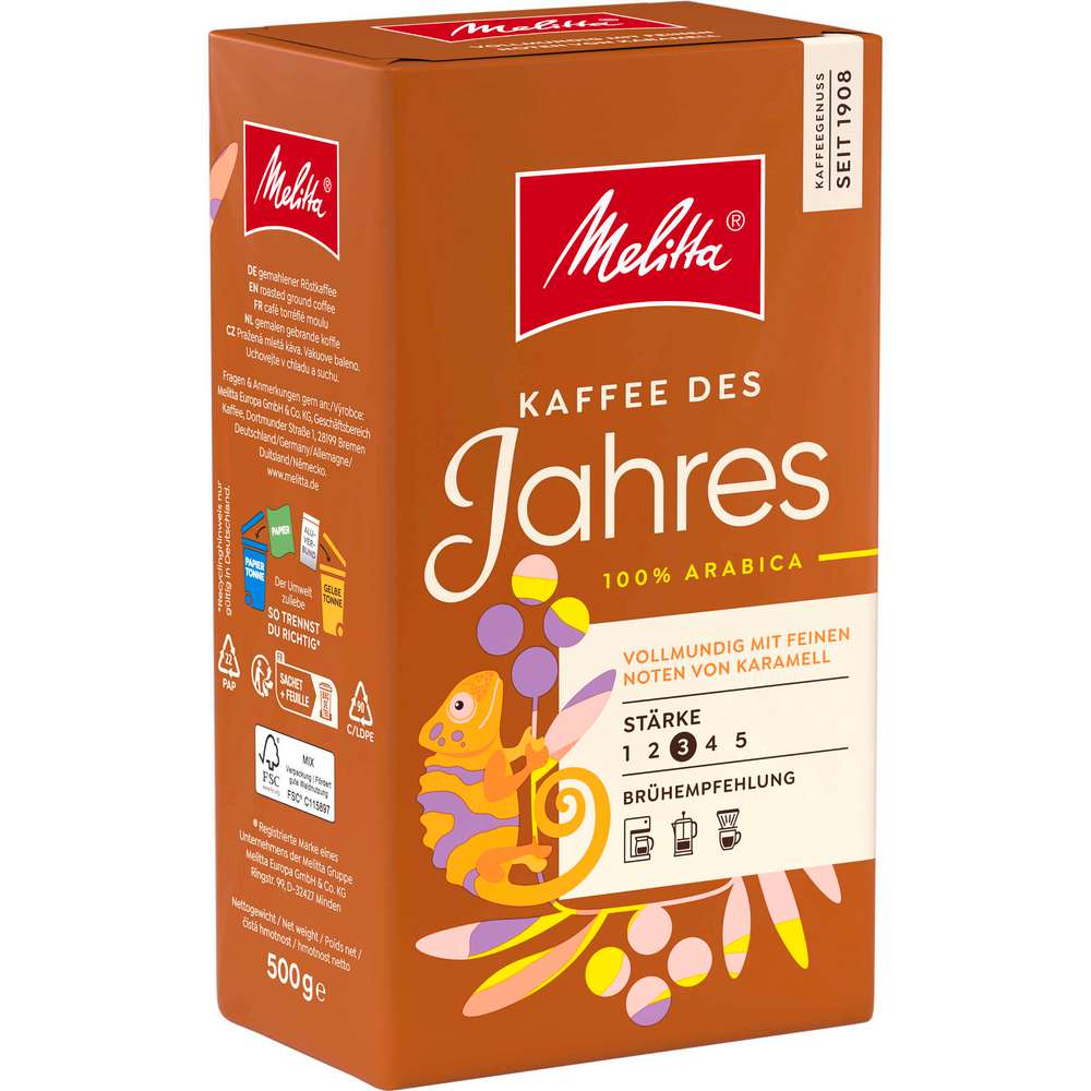 Produktabbildung Melitta Kaffee des Jahres, gemahlen