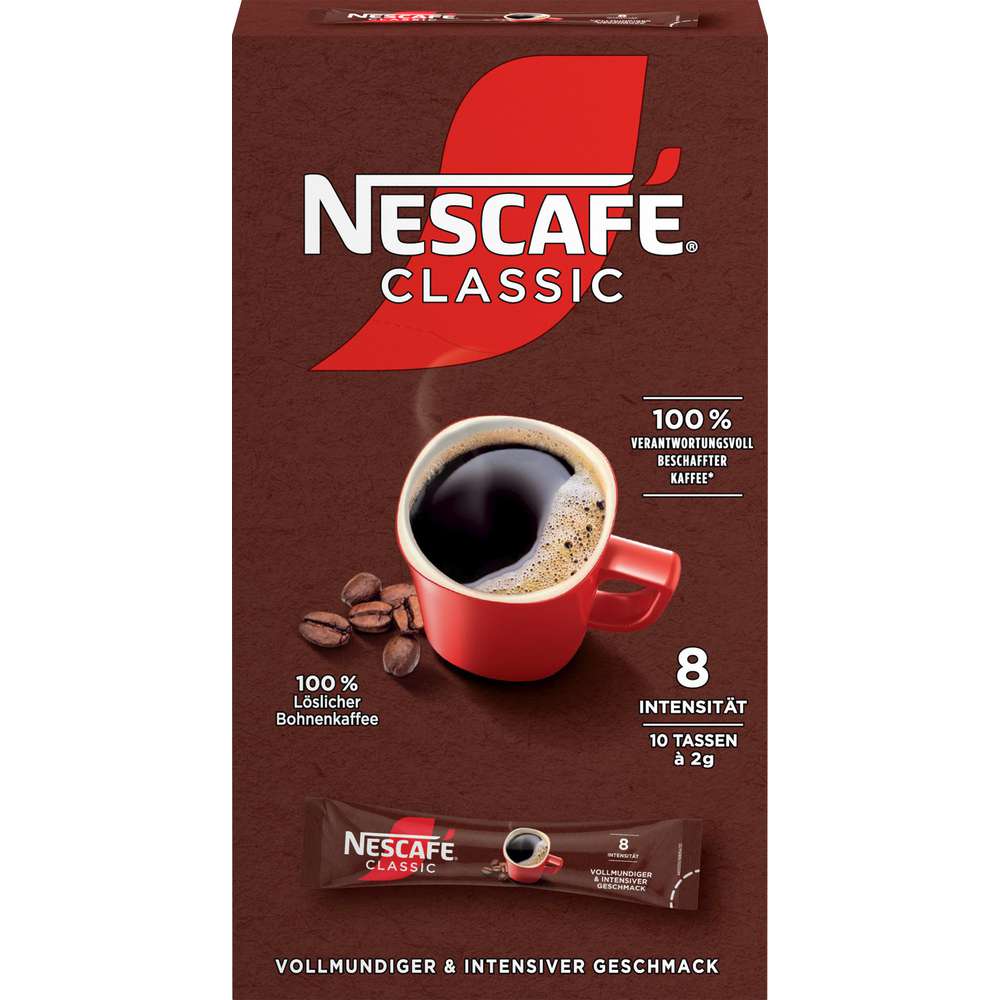 Produktabbildung Nescafe Instant Kaffeesticks, Tassenpackungen