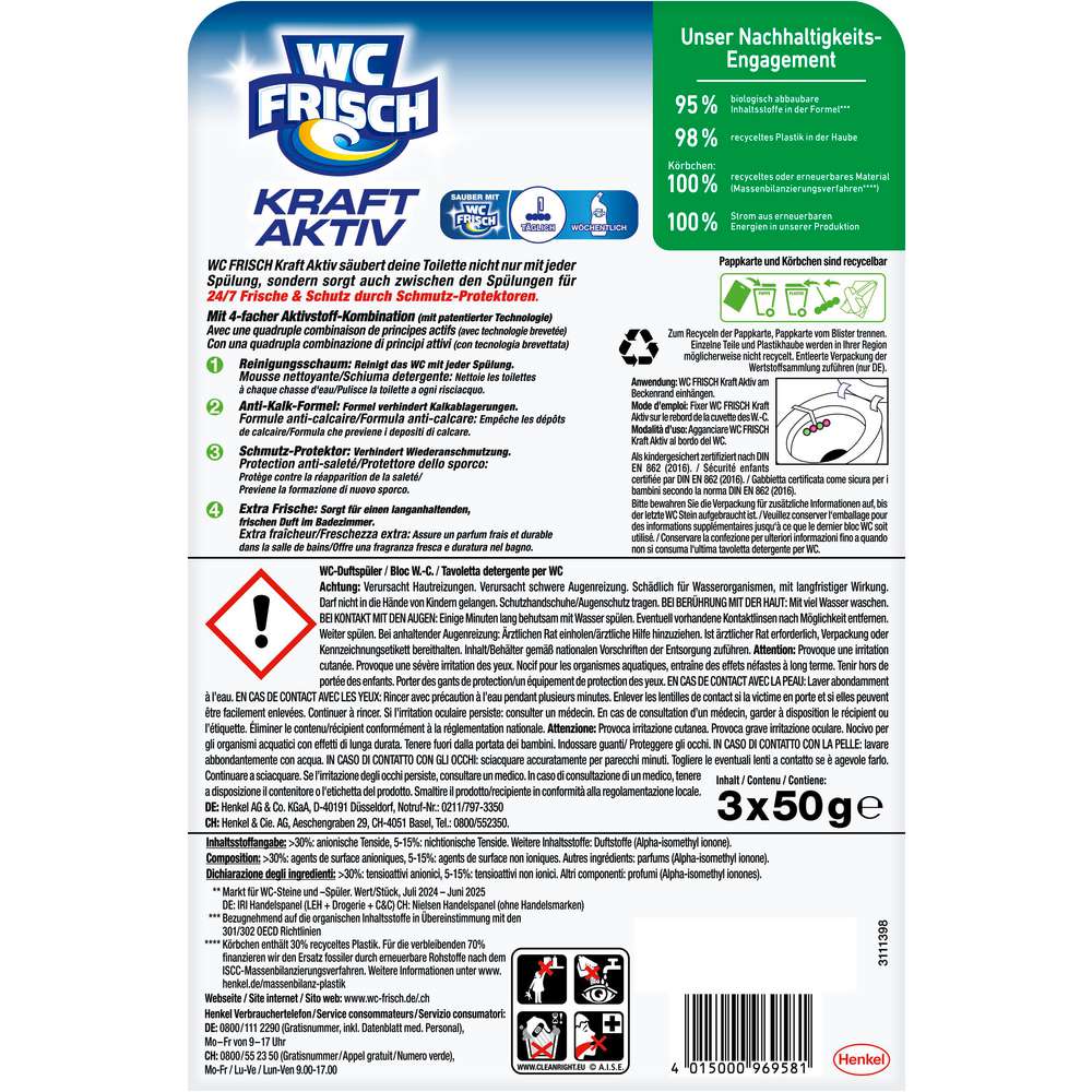 Produktabbildung WC Frisch WC Duftspüler Kraft Aktiv, Hawaii