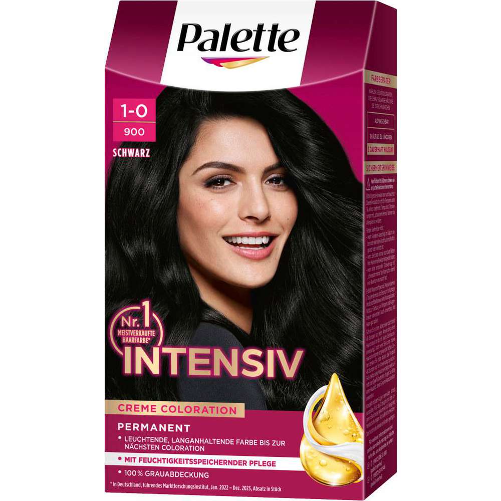 Produktabbildung Poly Palette Haarfarbe Creme Coloration, 900 Schwarz