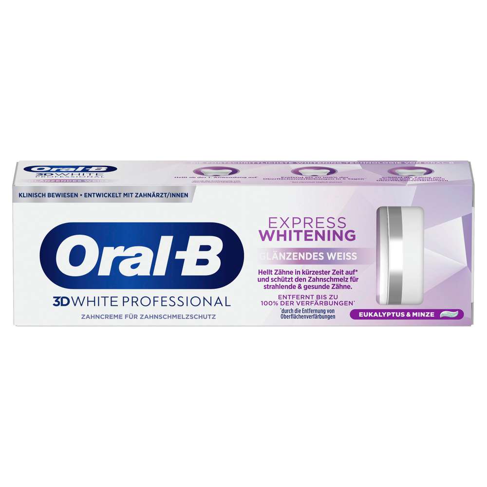 Produktabbildung Oral-B Zahncreme 3D White Express, Glänzendes Weiss