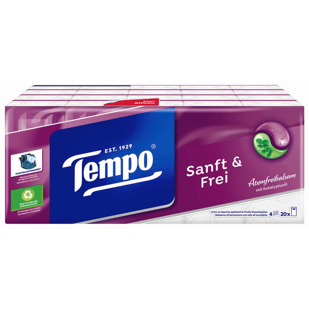 Produktabbildung Tempo Taschentücher, Sanft & Frei