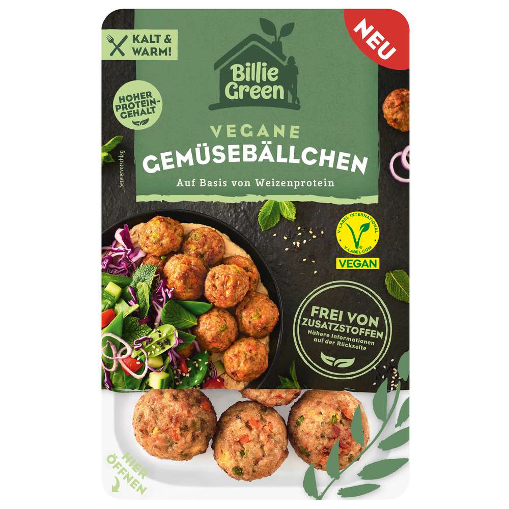 Produktabbildung Billie Green Vegane Gemüsebällchen