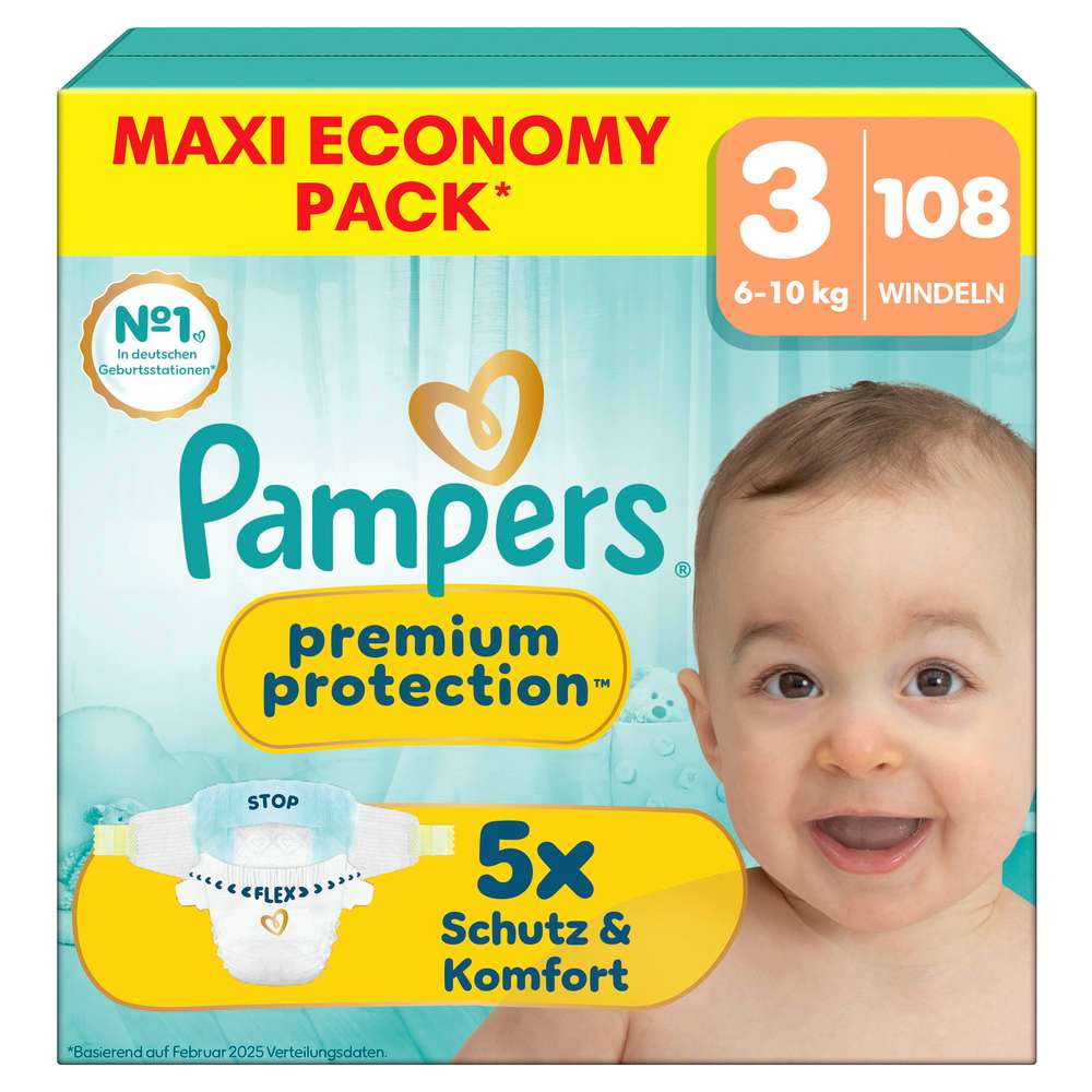 Produktabbildung Pampers Windeln Premium Protection Gr. 3 Midi 6-10 kg