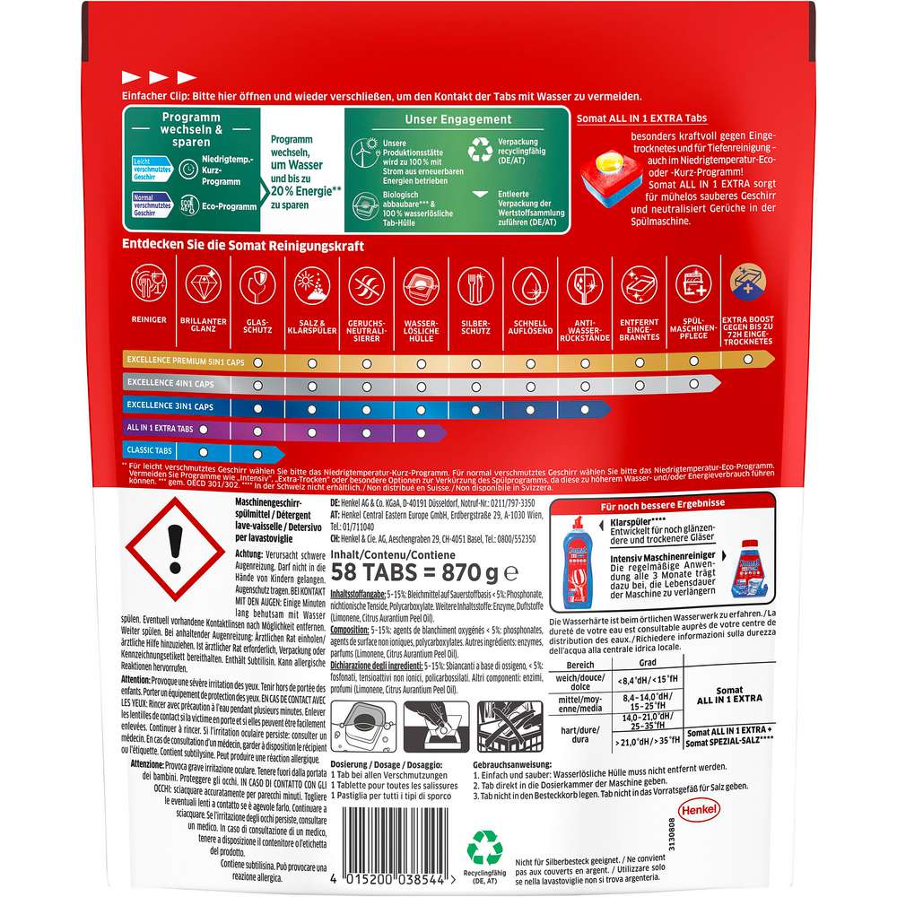 Produktabbildung Somat Spülmaschinen-Tab All in 1 Zitrone