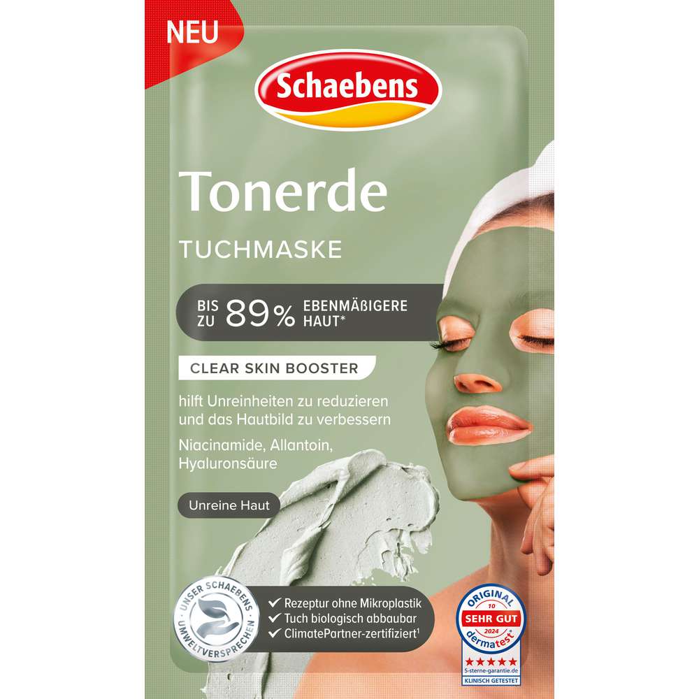 Produktabbildung Schaebens Tuchmaske Tonerde