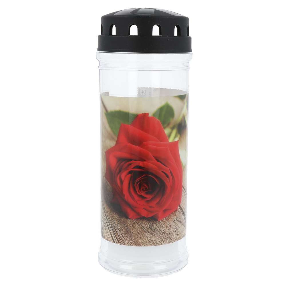 Produktabbildung Hofer Kerzen Grablicht Rose, weiß