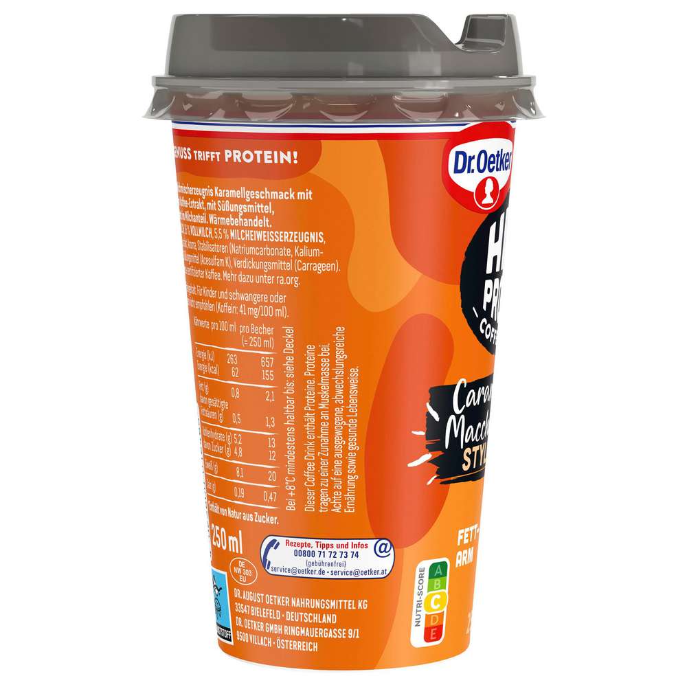 Produktabbildung Dr. Oetker Coffee High Protein, Caramel Macchiato