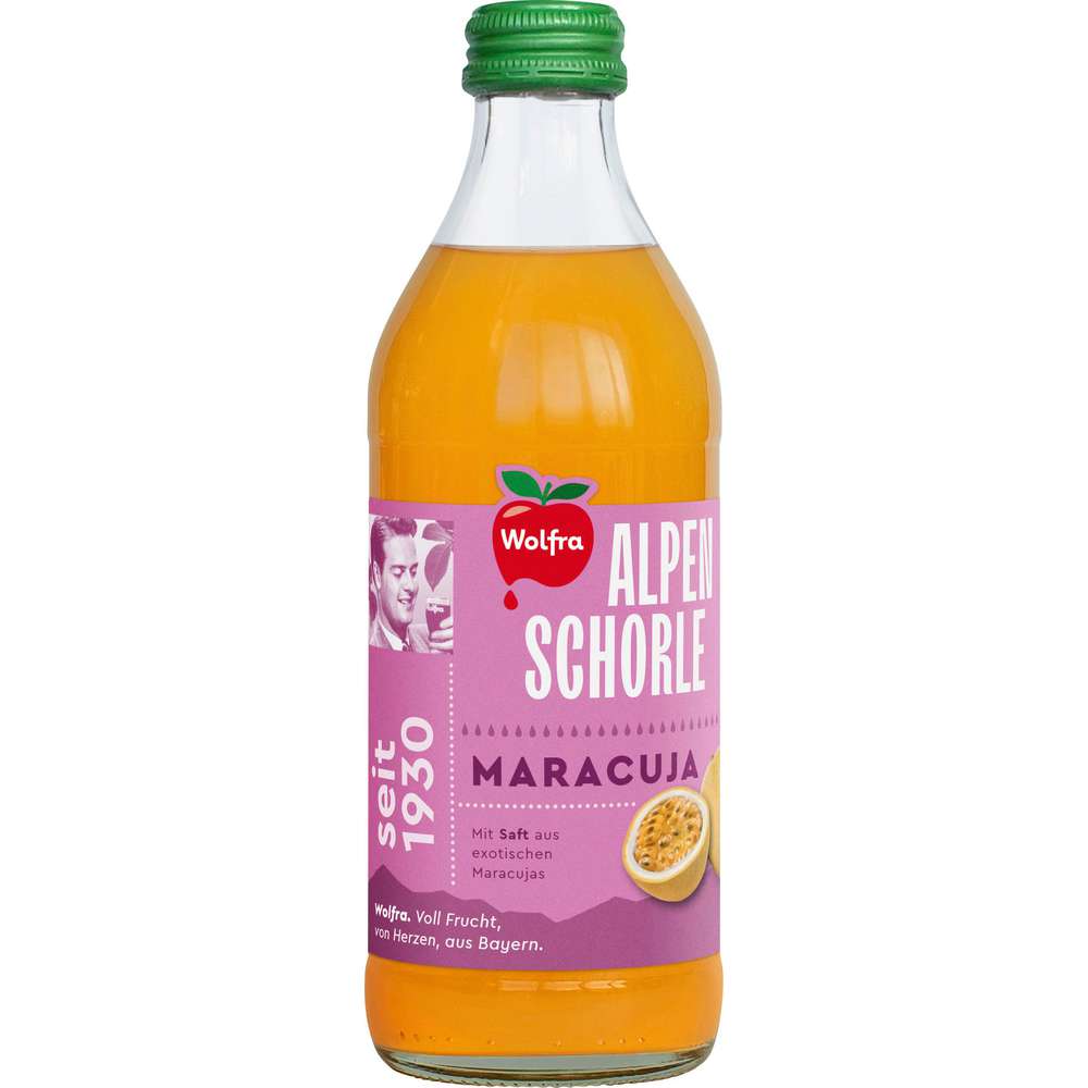 Produktabbildung Wolfra Alpenschorle Maracuja