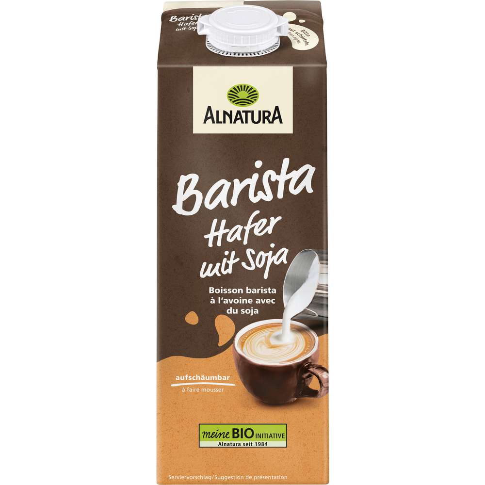 Produktabbildung Alnatura Bio Haferdrink Barista mit Soja