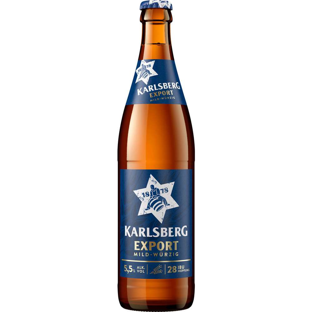 Produktabbildung Karlsberg Export Bier, mild-würzig, 5,5 %