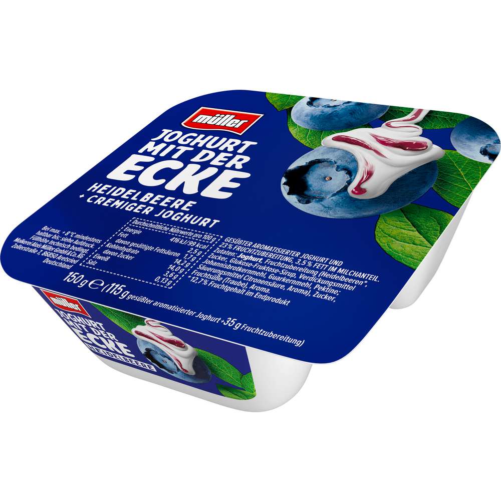 Produktabbildung Müller Joghurt mit der Ecke, Heidelbeere