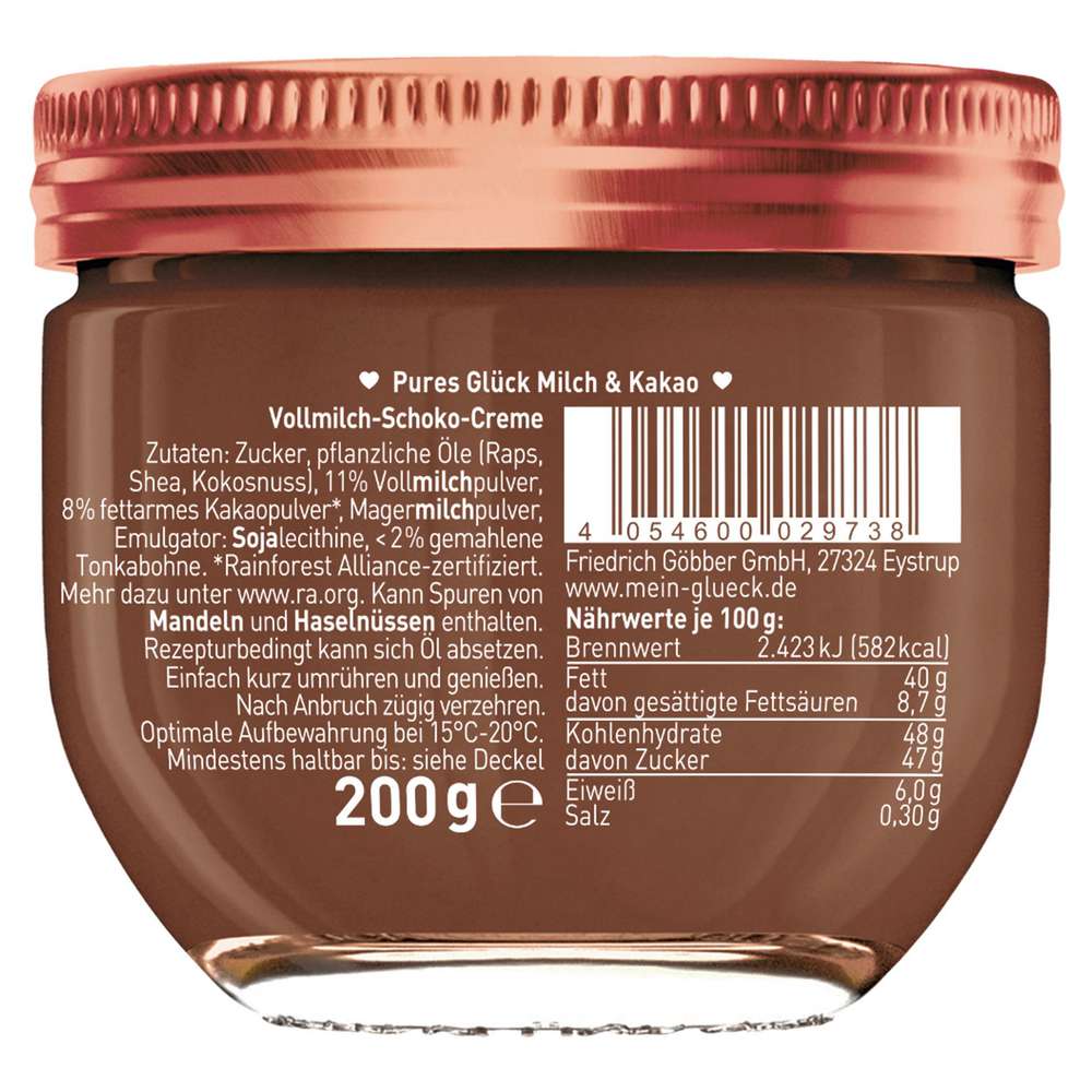 Produktabbildung Glück Vollmilch-Schoko-Creme