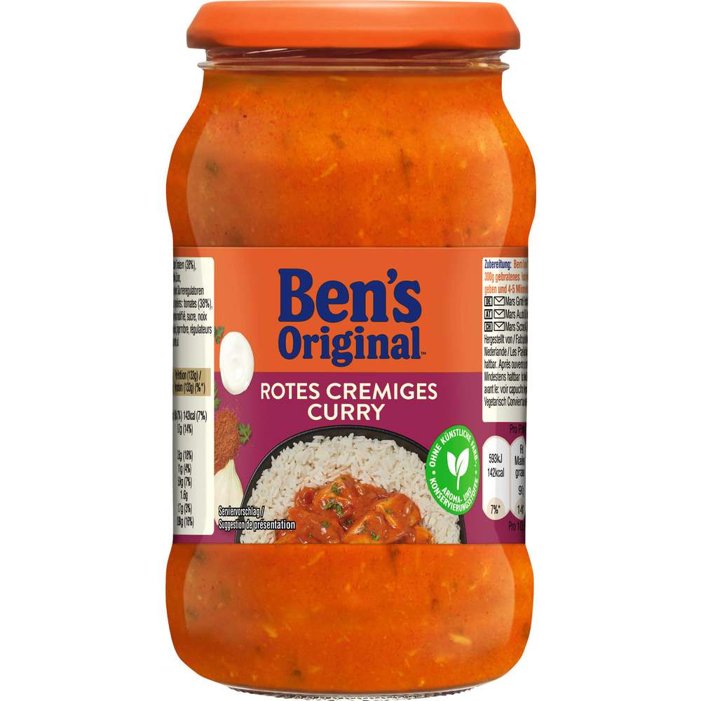 Produktabbildung BEN'S ORIGINAL Soße rotes cremiges Curry