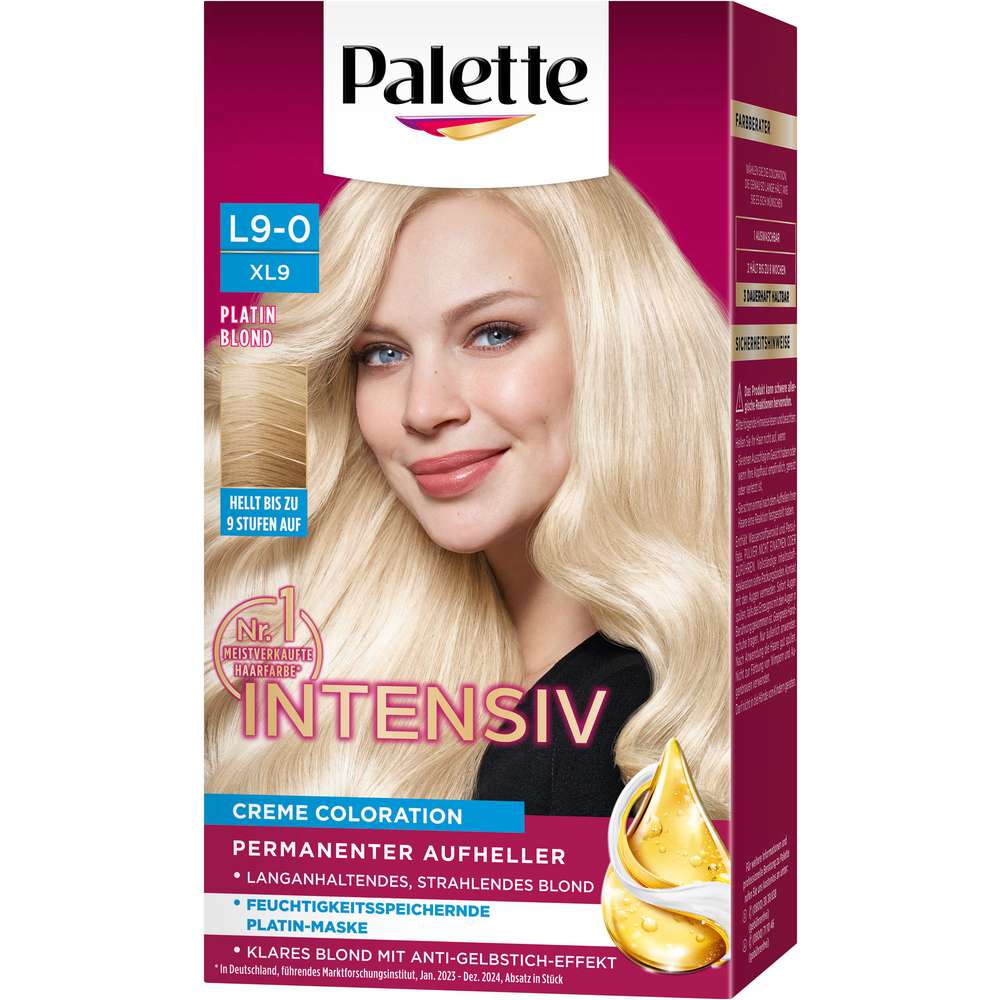 Produktabbildung Poly Palette Intensiv Creme Coloration, L9-0 Platin Blond