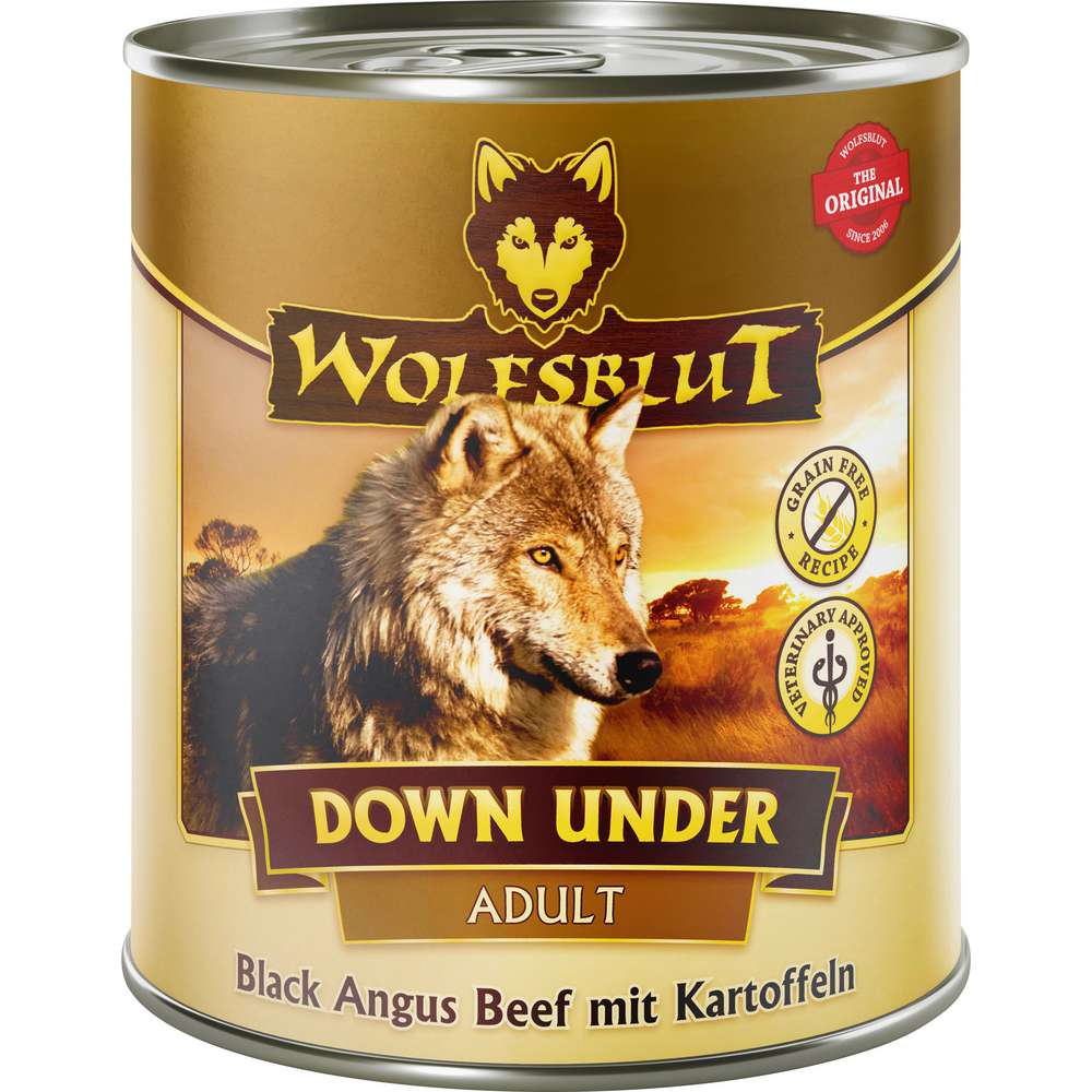 Produktabbildung Wolfsblut Hunde-Nassfutter Down Under Adult, Black Angus Beef/Kartoffeln