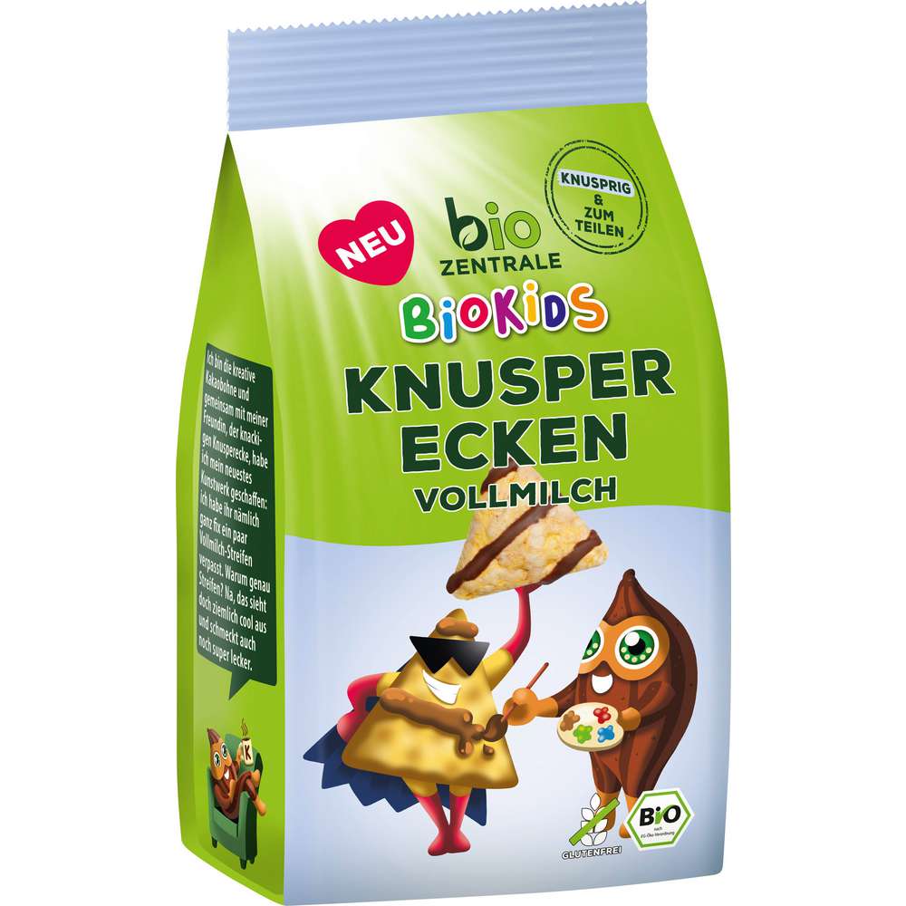 Produktabbildung Biozentrale BioKids Knusper-Ecken, Vollmilch