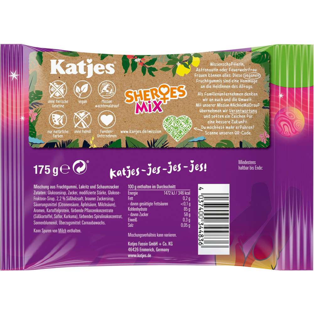 Produktabbildung Katjes Fruchtgummi Sheroes  Mix, Vegan
