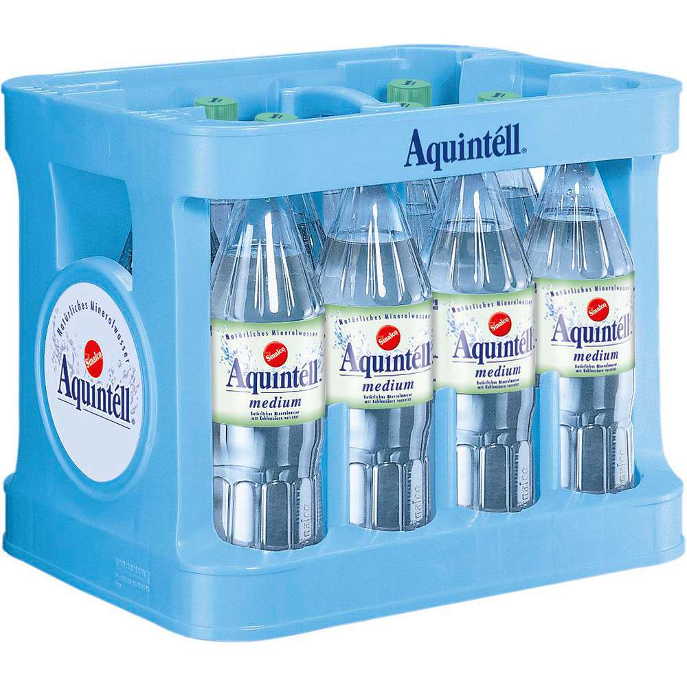 Produktabbildung Aquintéll Mineralwasser, Medium (12x 1,000 Liter)