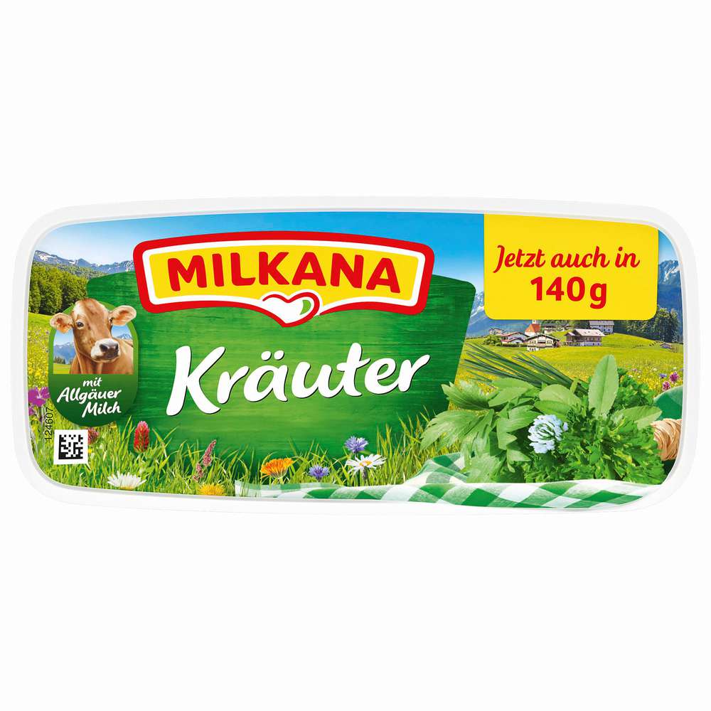 Produktabbildung Milkana Schmelzkäse, Kräuter mit Allgäuer Milch