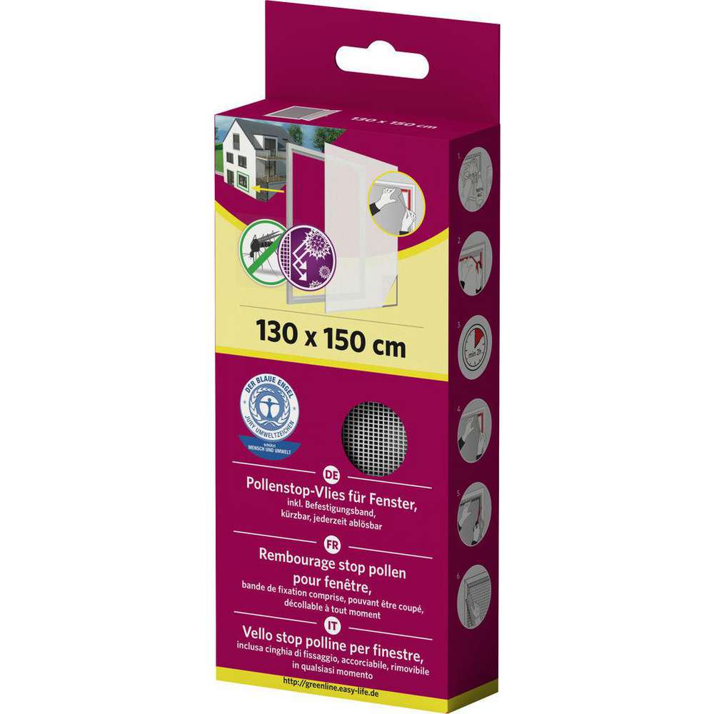 Produktabbildung Easy Life Insektenschutz-Pollenschutz Vlies Fenster 130x150cm
