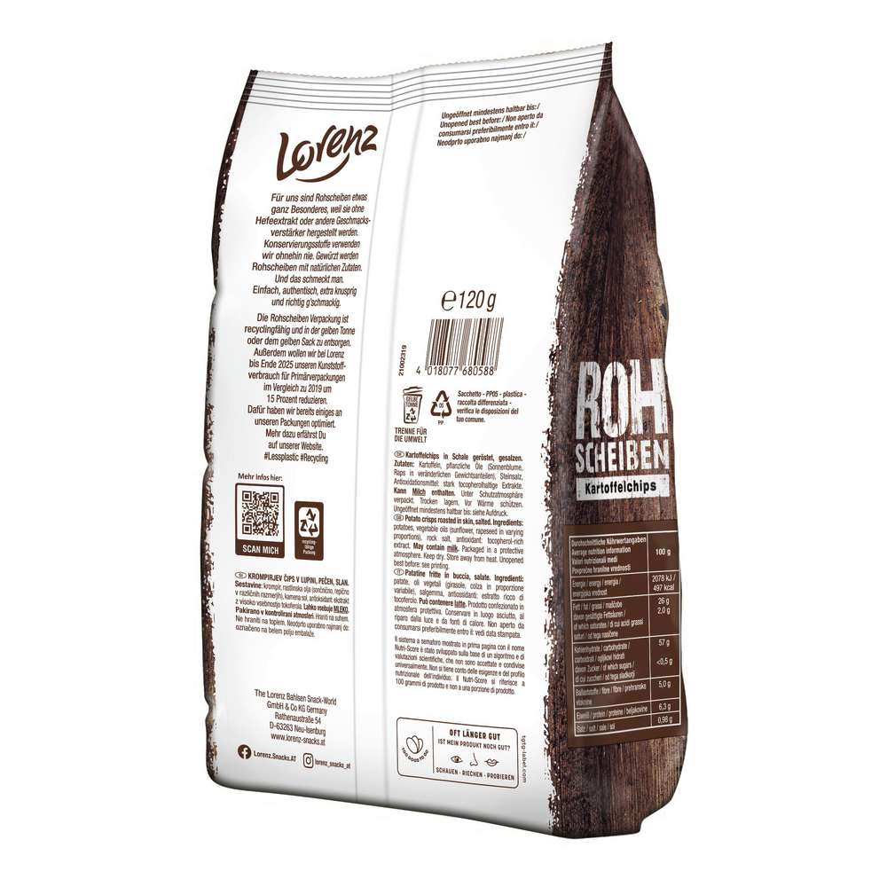 Produktabbildung Lorenz Kartoffelchips Rohscheiben