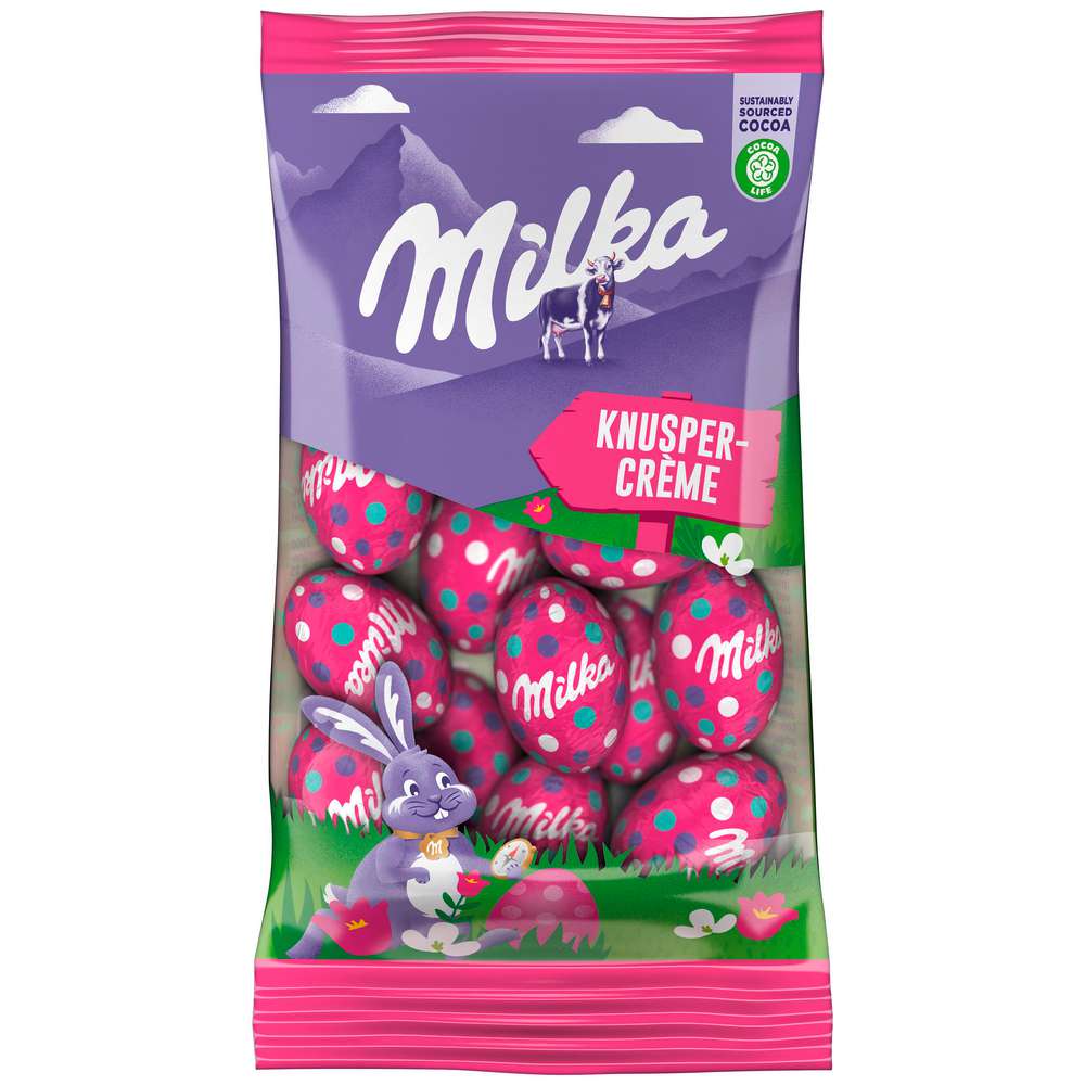 Produktabbildung Milka Schoko-Ostereier, Knusper Creme