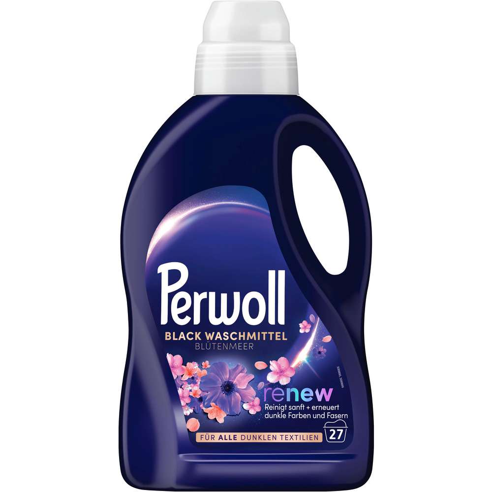 Produktabbildung Perwoll Color-Waschmittel, flüssig, Renew Black Blütenmeer