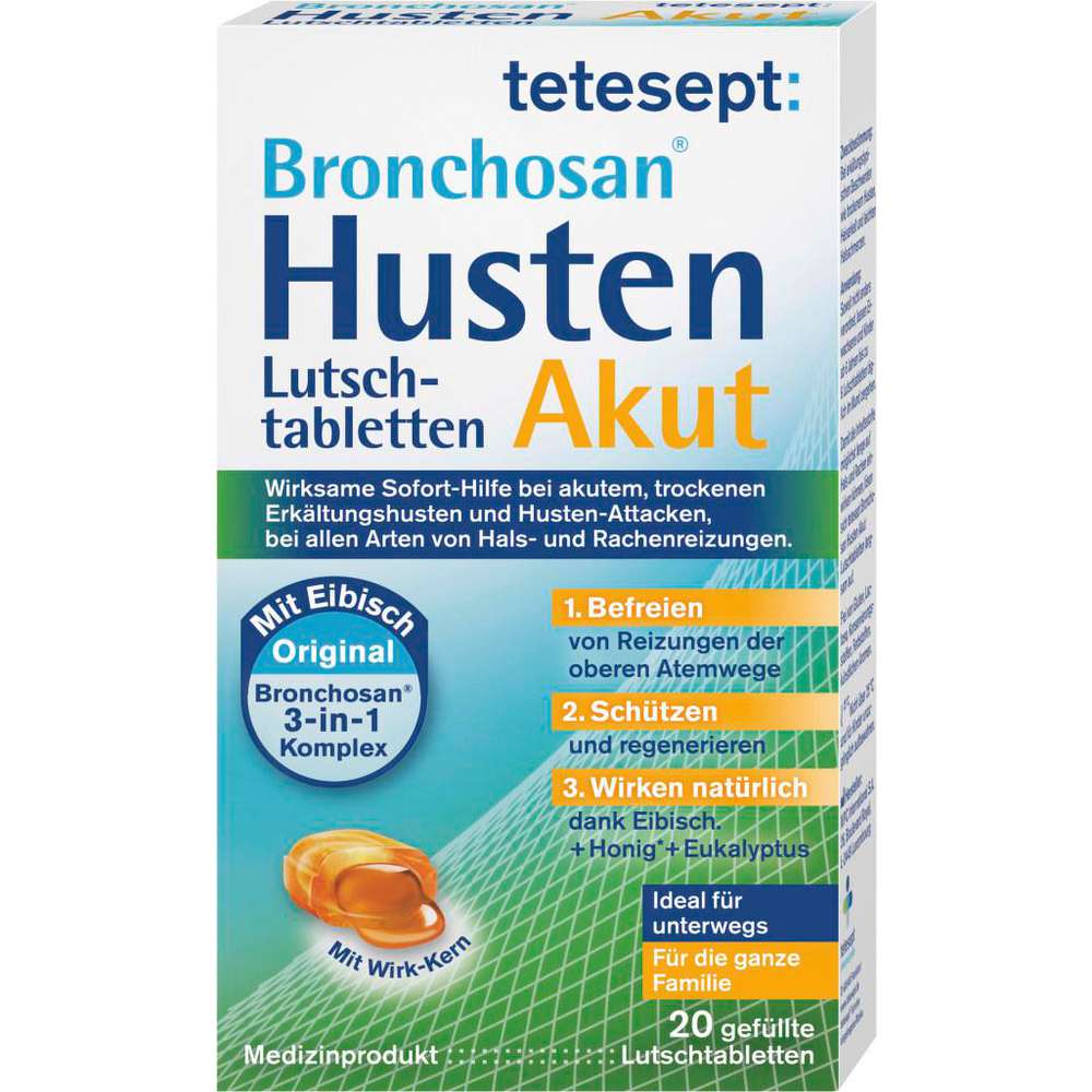 Produktabbildung tetesept Bronchosan Husten-Lutschtabletten