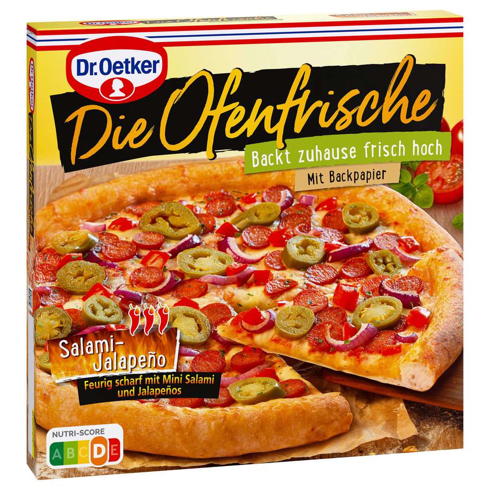 Produktabbildung Dr. Oetker Pizza Ofenfrische Salami Jalapeno, tiefgekühlt