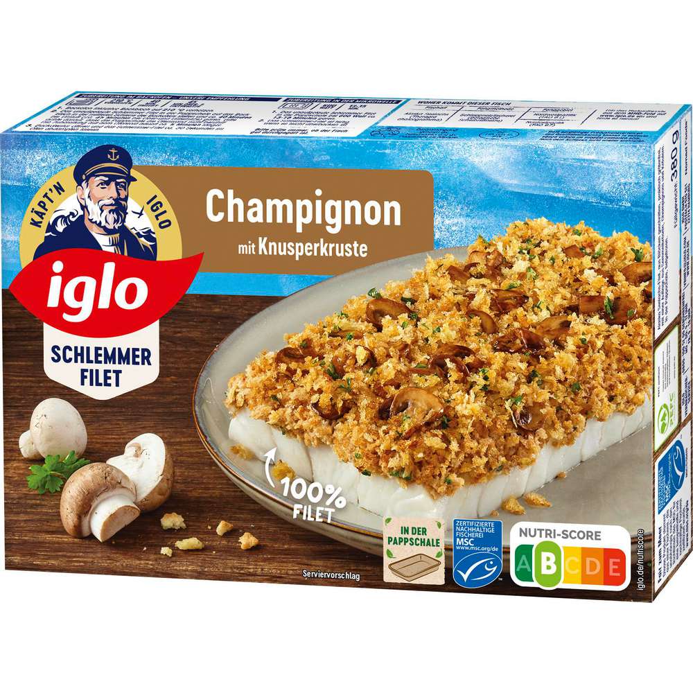 Produktabbildung Iglo Schlemmer-Filet Champignon, tiefgekühlt