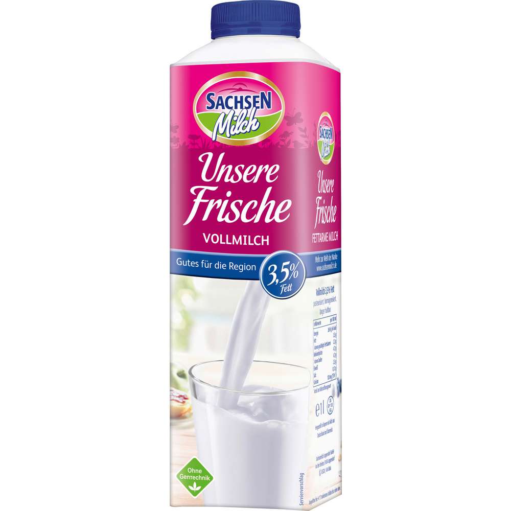 Produktabbildung Sachsenmilch Vollmilch Unsere Frische, länger haltbar 3,5% Fett