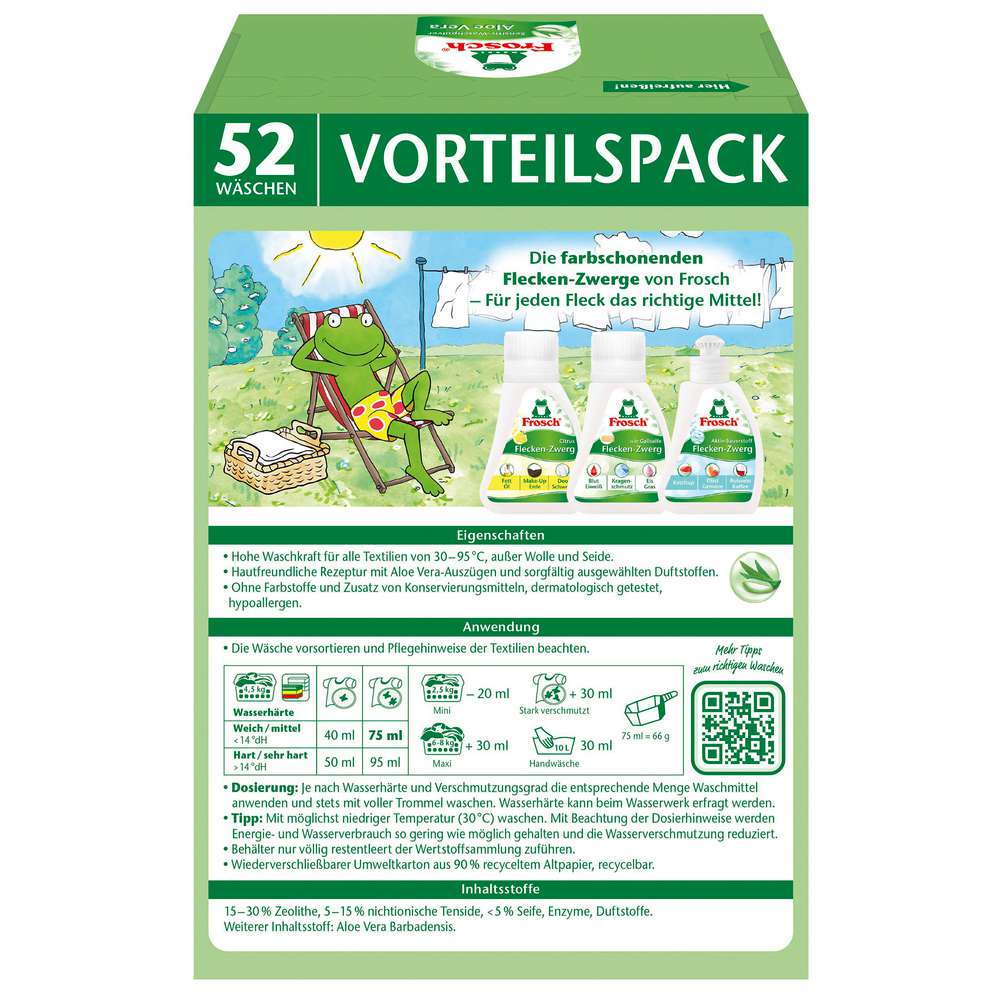 Produktabbildung Frosch Sensitiv-Waschmittel Pulver, Aloe Vera