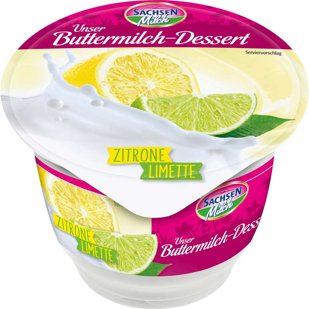 Produktabbildung Sachsenmilch Buttermilch-Dessert, Zitrone-Limette