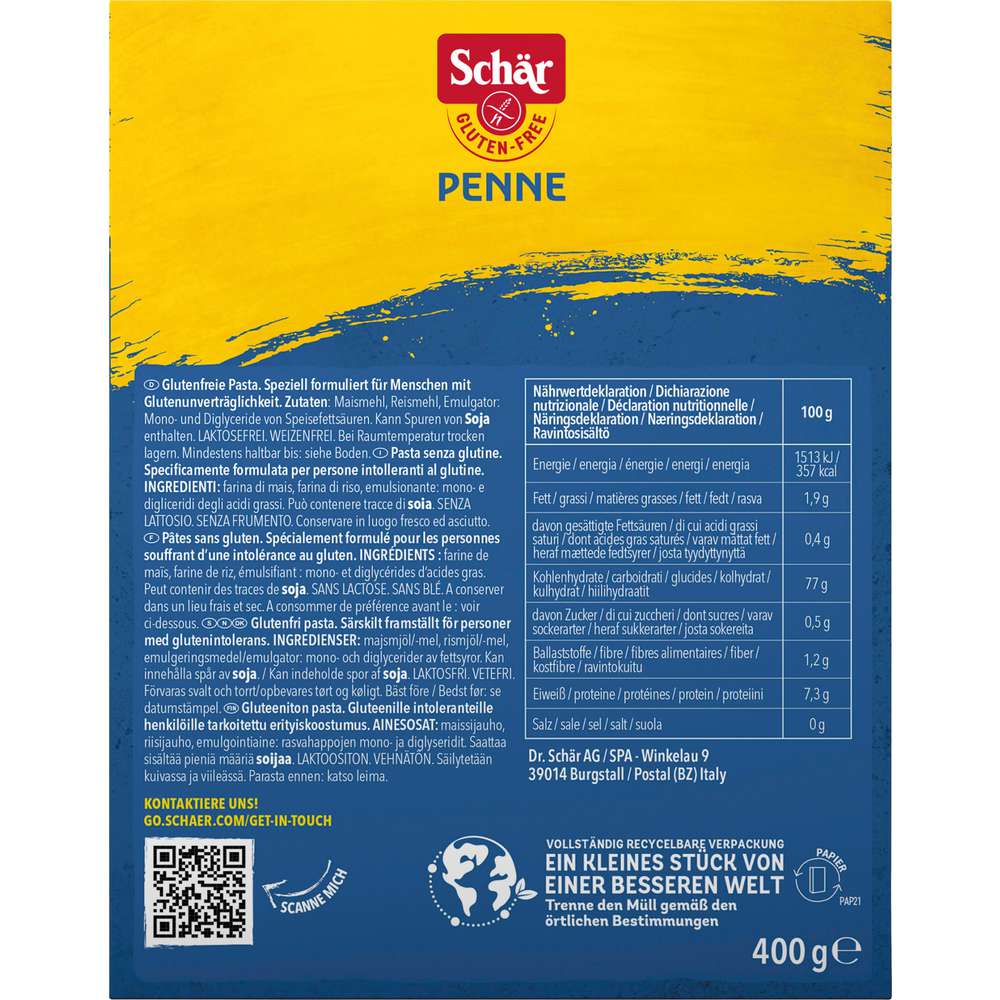 Produktabbildung Schär Pasta Penne