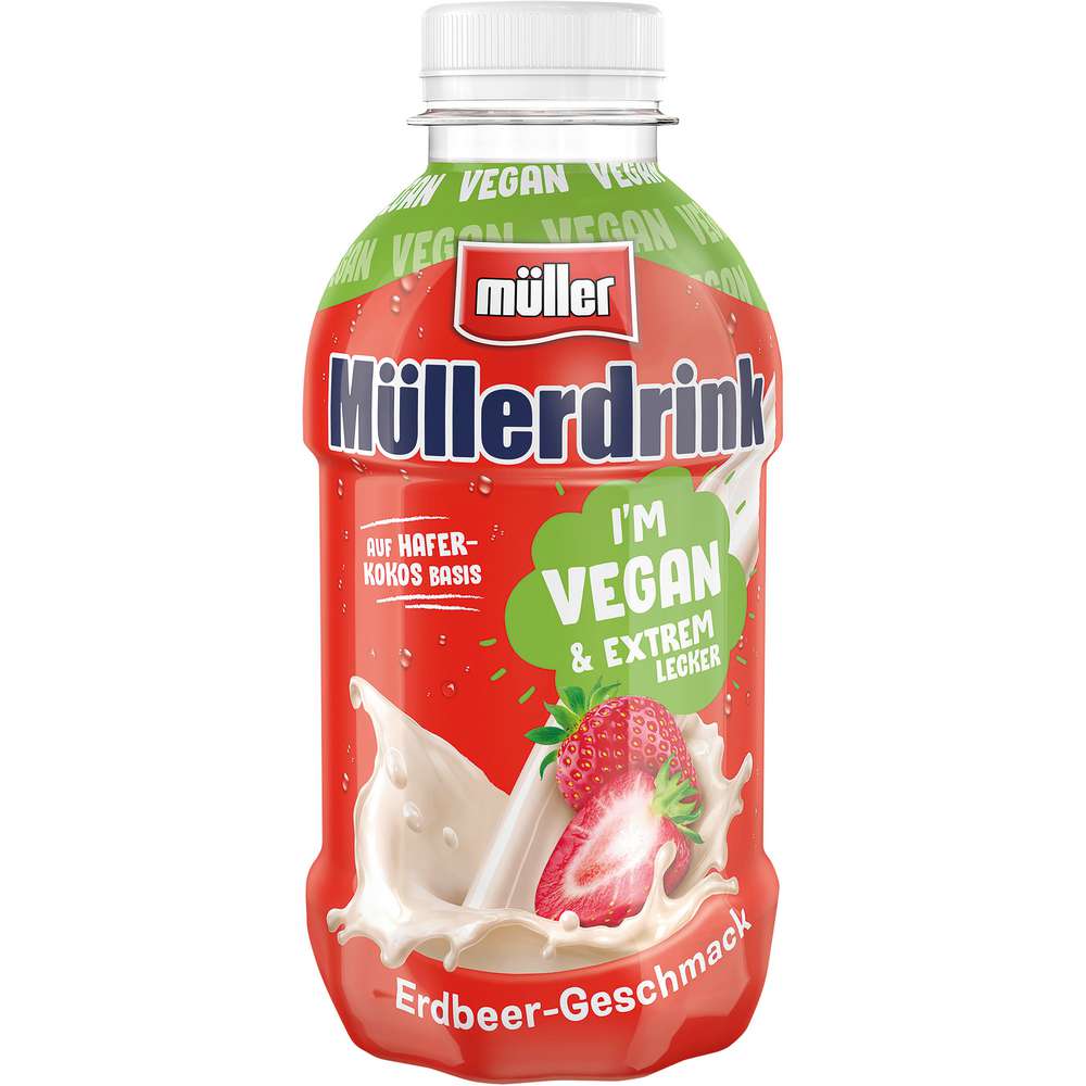 Produktabbildung Müller Müllerdrink Vegan, Erdbeer-Geschmack