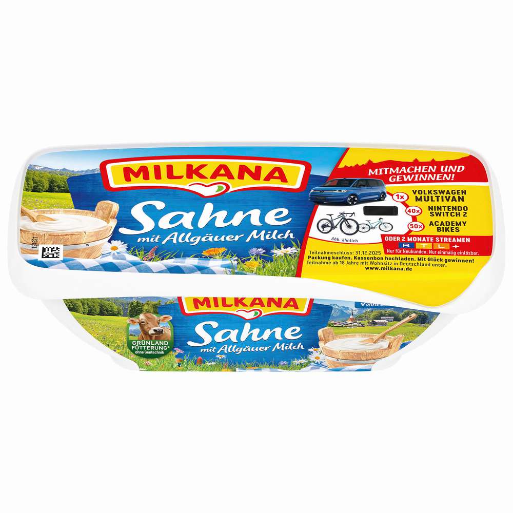 Produktabbildung Milkana Schmelzkäse, Sahne mit Allgäuer Milch