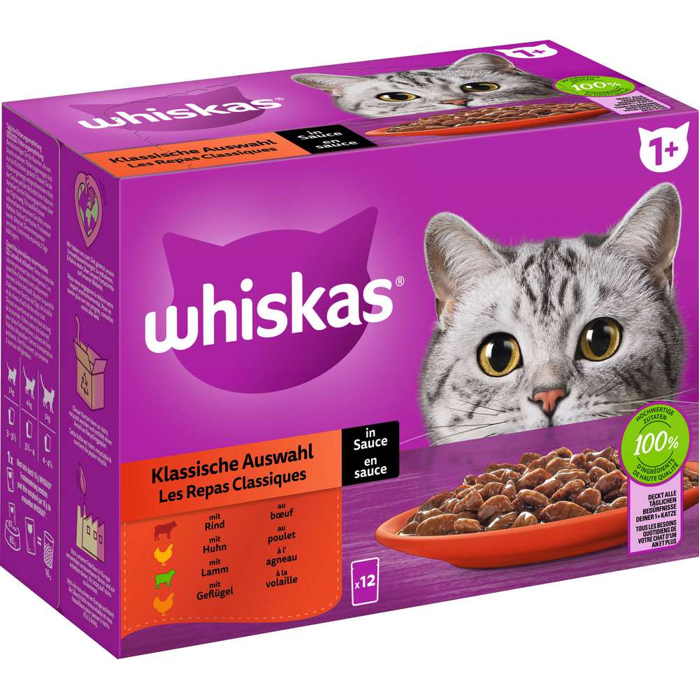 Produktabbildung Whiskas Katzen-Nassfutter, Klassische Auswahl
