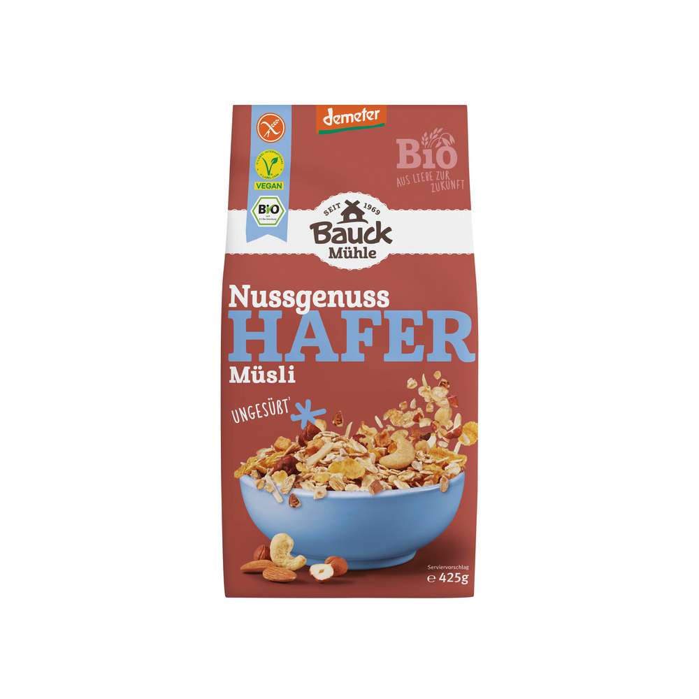 Produktabbildung Bauckhof Bio Hafer Müsli, Nussgenuss