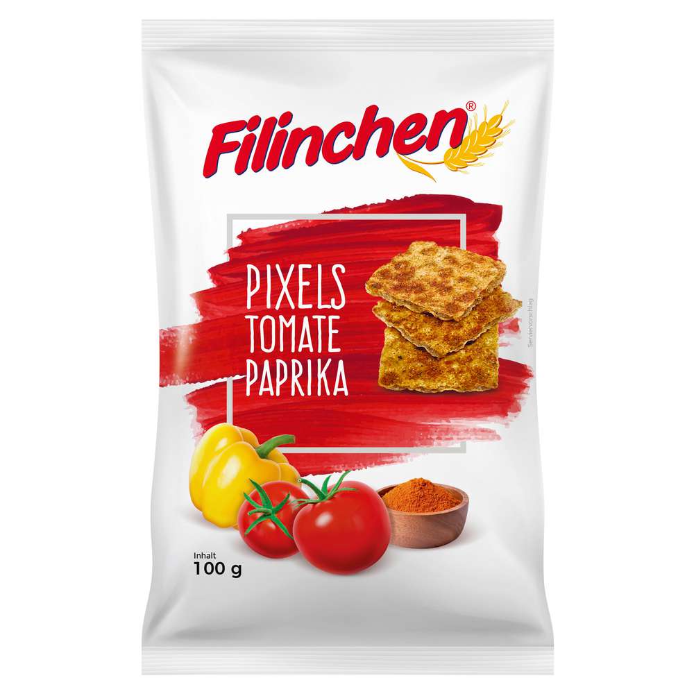 Produktabbildung Filinchen Pixels Waffelbrot, Tomate Paprika