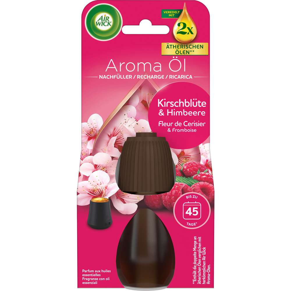 Produktabbildung Air Wick Aroma-Öl Flakon Nachfüller, Kirschblüte & Himbeere