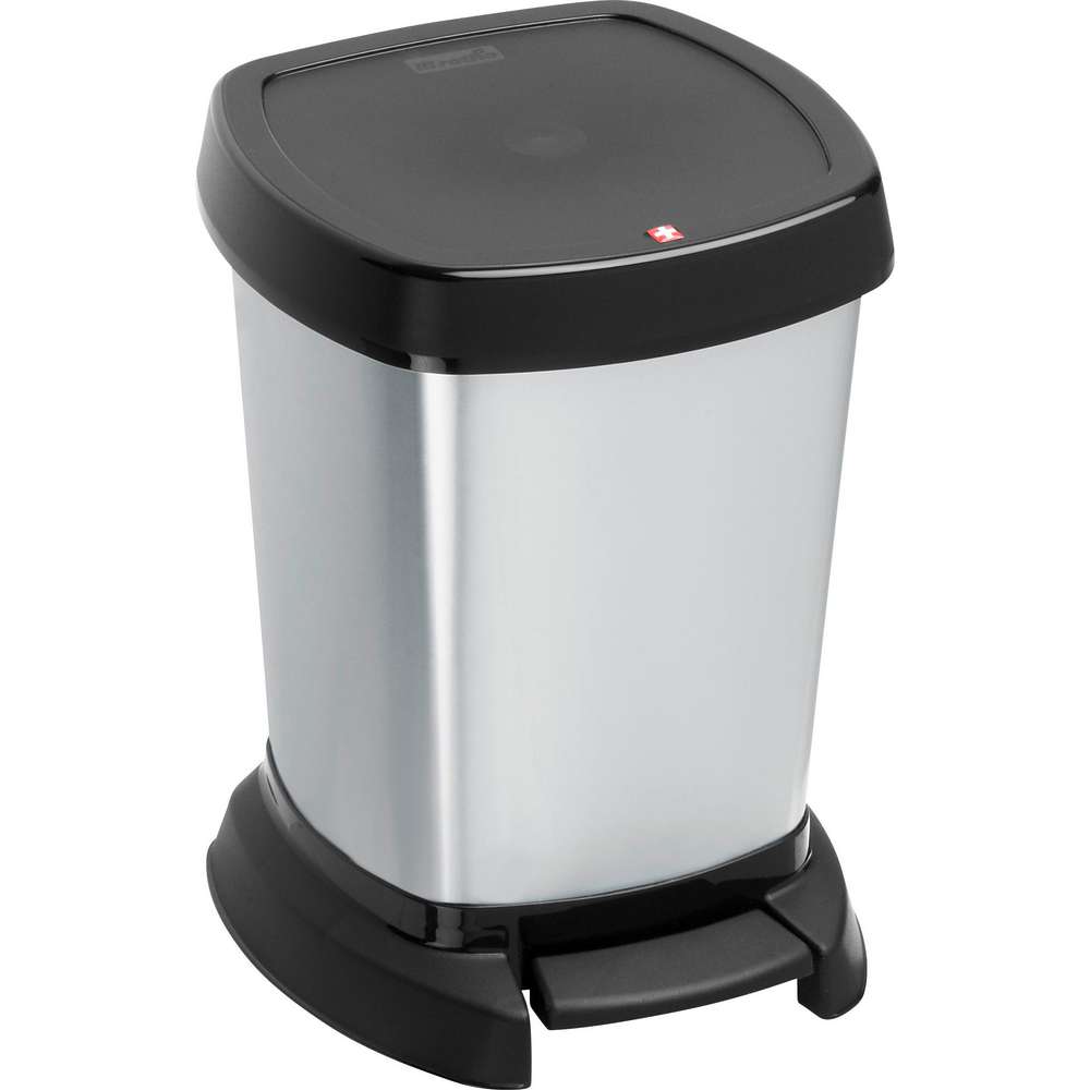 Produktabbildung Rotho Kosmetik Treteimer Paso 6 l silber