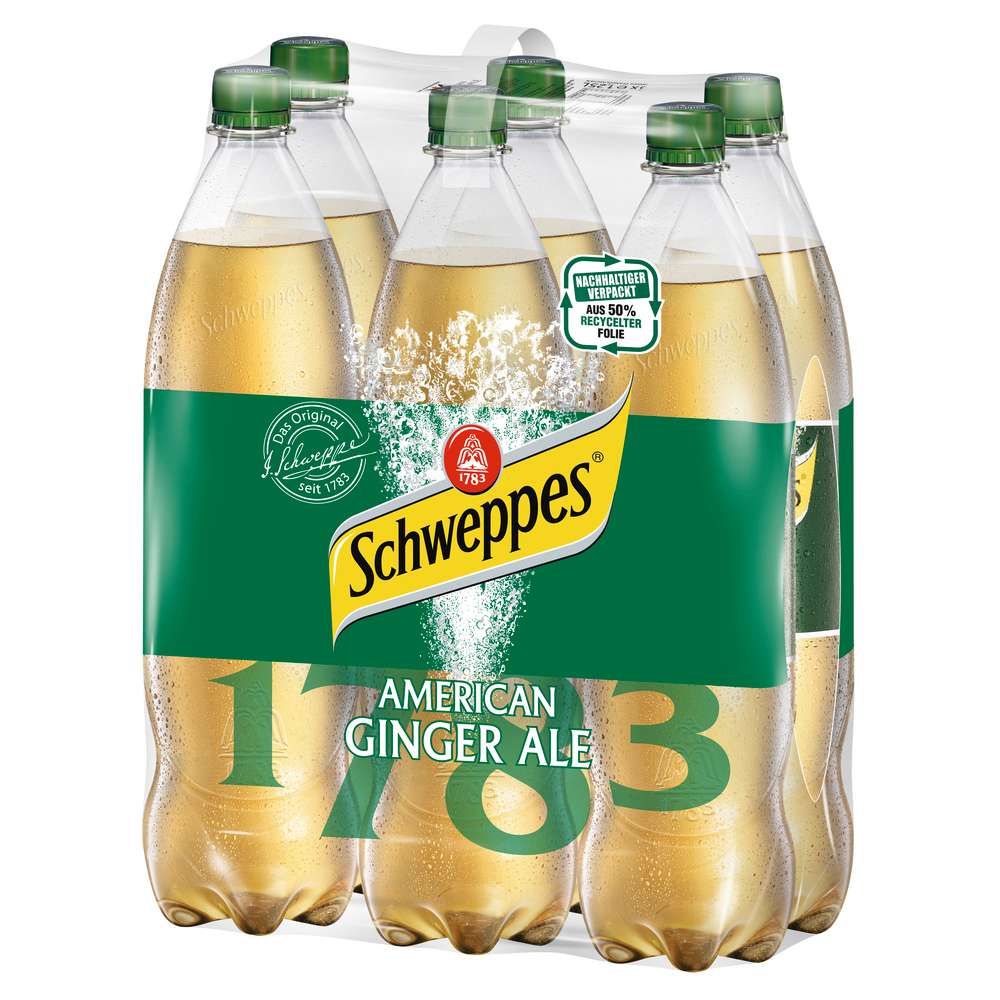 Produktabbildung Schweppes American Ginger Ale (6x 1,250 Liter)