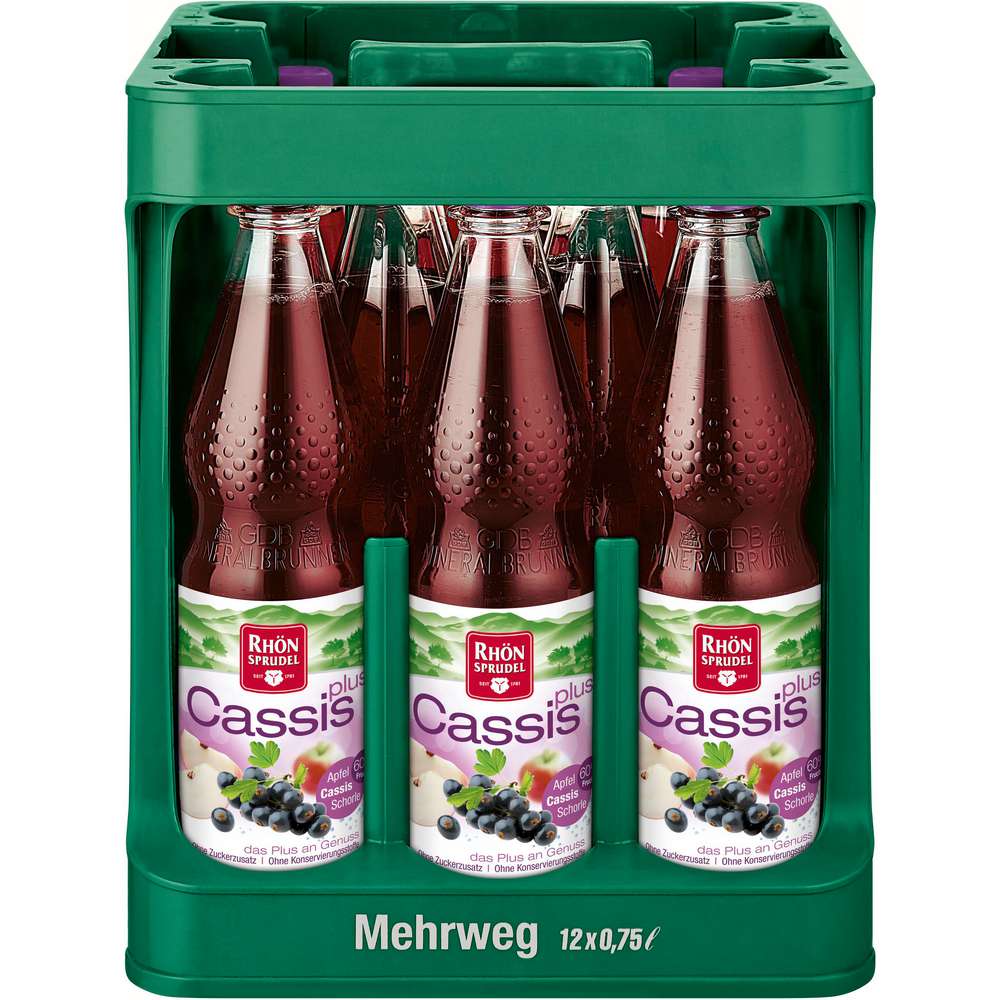 Produktabbildung Rhön Sprudel Cassisschorle (12x 0,750 Liter)