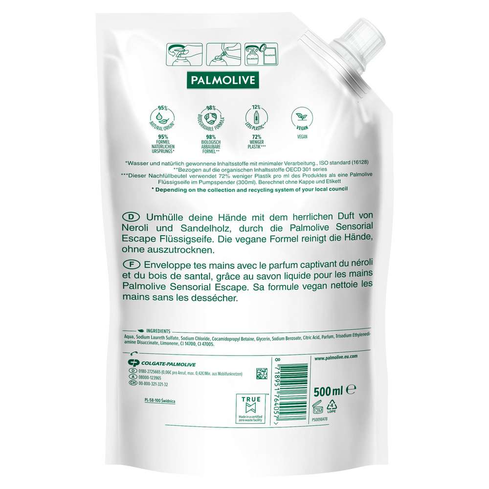 Produktabbildung PALMOLIVE Seife Nachfüller Neroli/Sandelholz