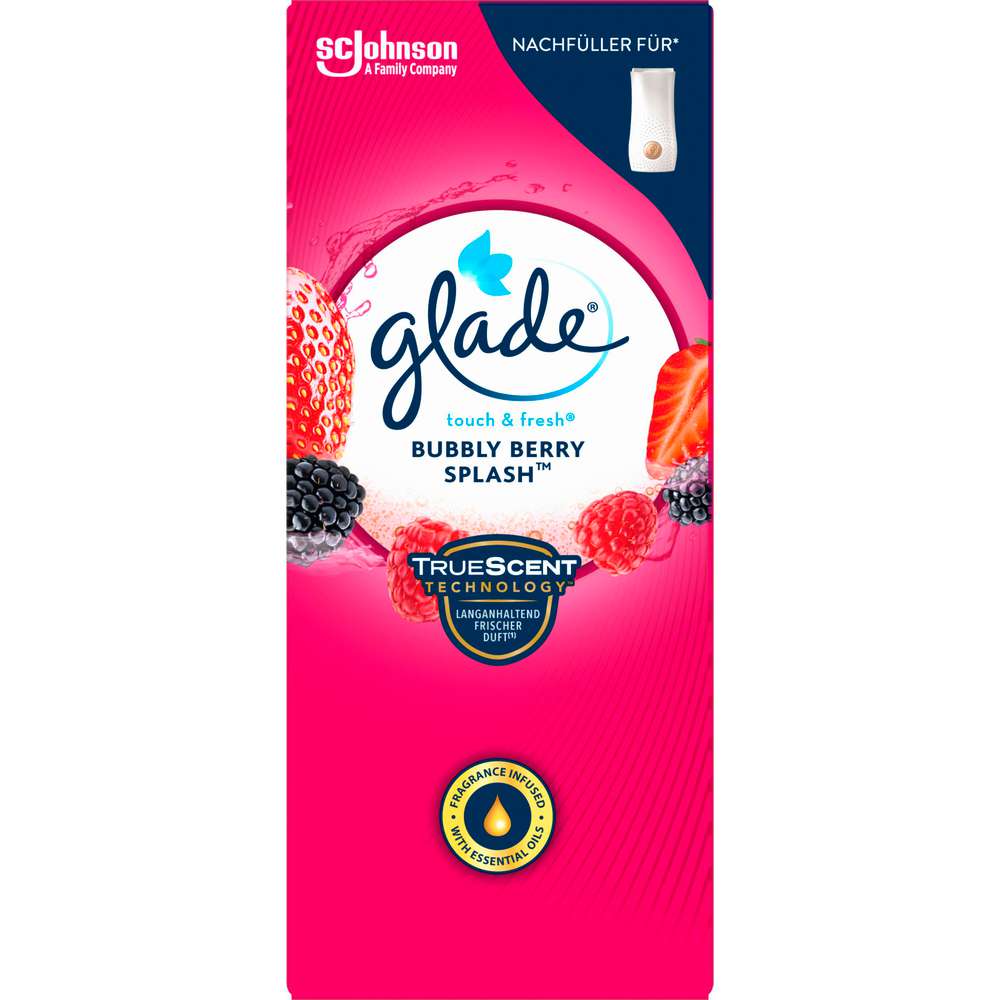 Produktabbildung Glade Lufterfrischer Touch & Fresh Nachfüller, Bubbly Berry Splash