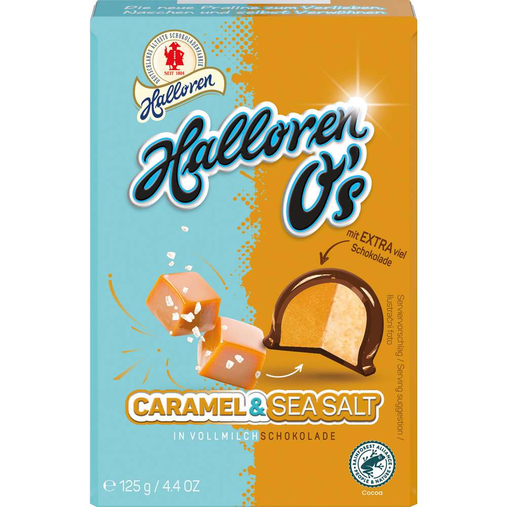 Produktabbildung Halloren Pralinen, O's  Caramel & Meersalz